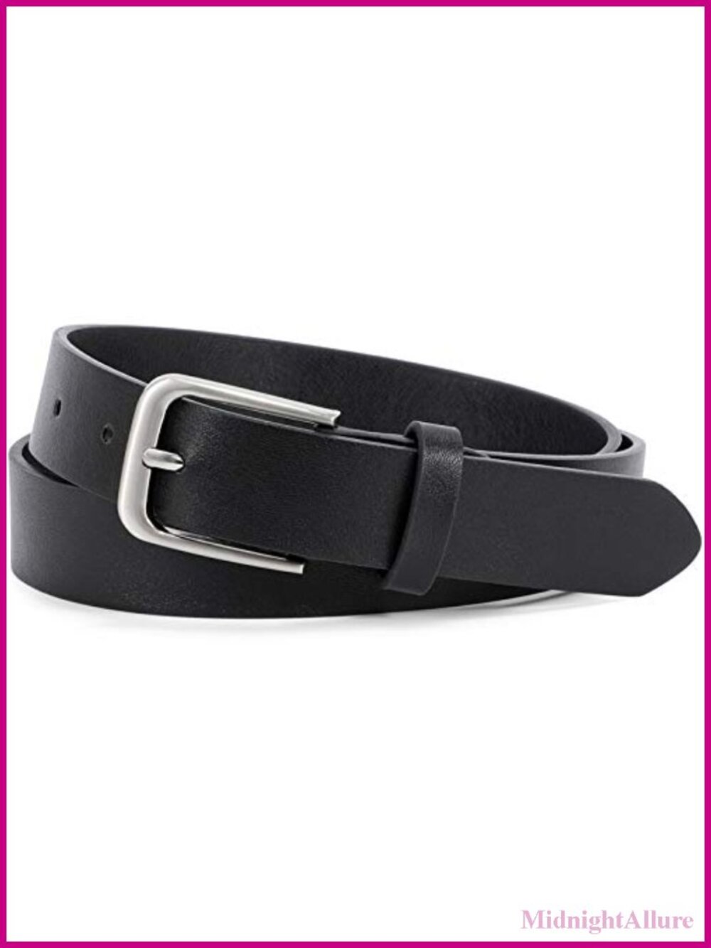 Women's Faux Leather Belt with Pin Buckle for Jeans Pants